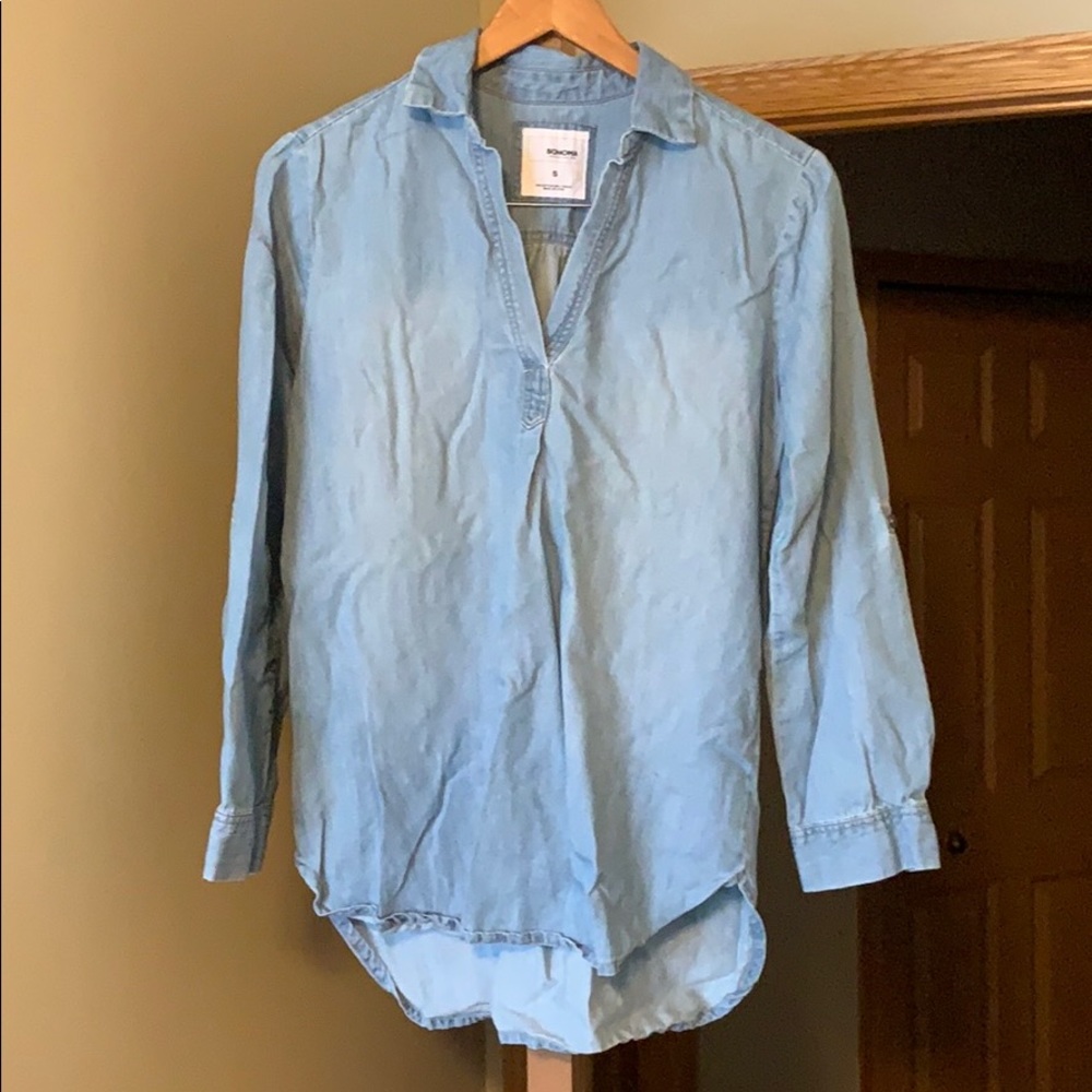 Denim Chambray Top